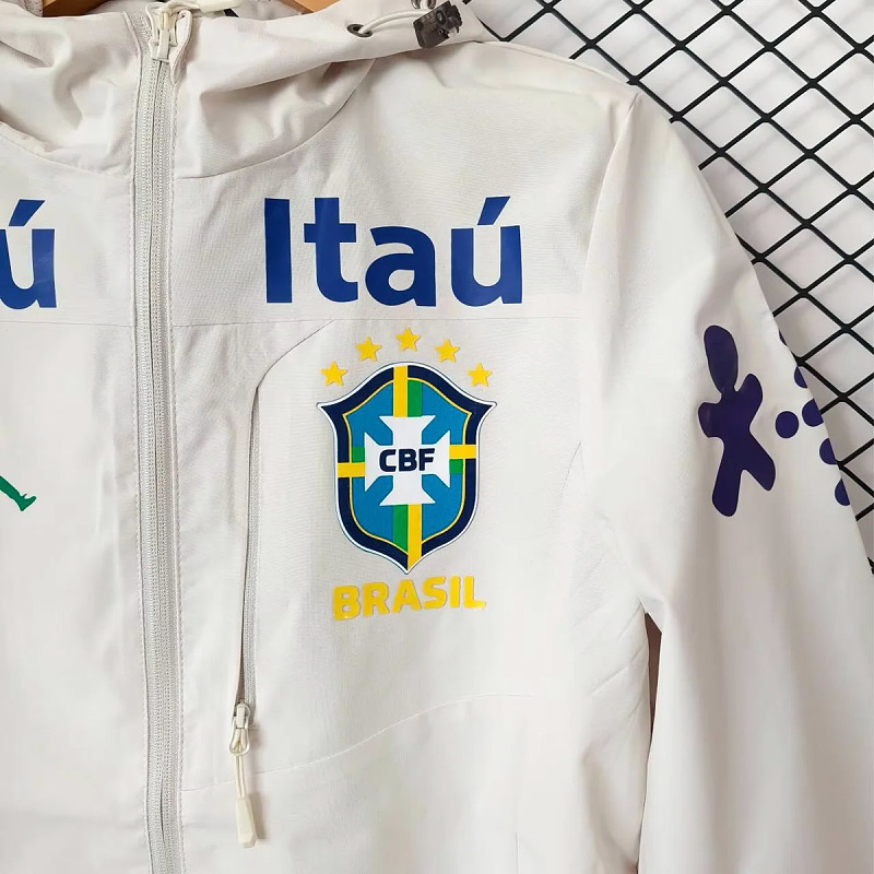 Brasile Brazil Beige Windbreaker Jacket 4