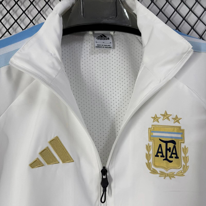 Argentina Argentina White Blue Anthem Windbreaker 4