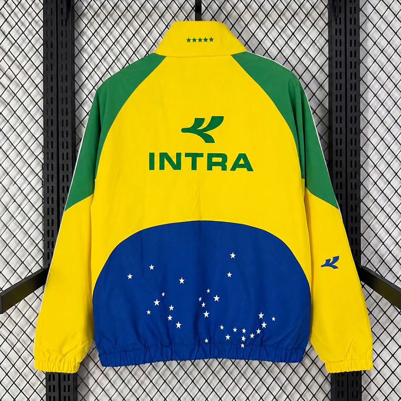 Brasile Brazil World Cup Yellow Green Blue Windbreaker 8