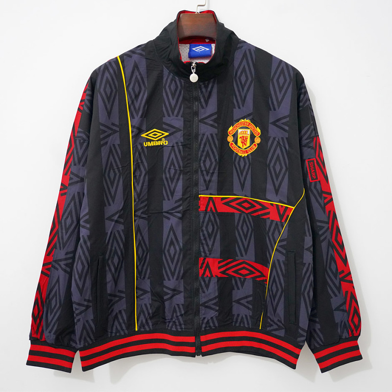 Manchester United 93/95 Manchester United Black Red Windbreaker