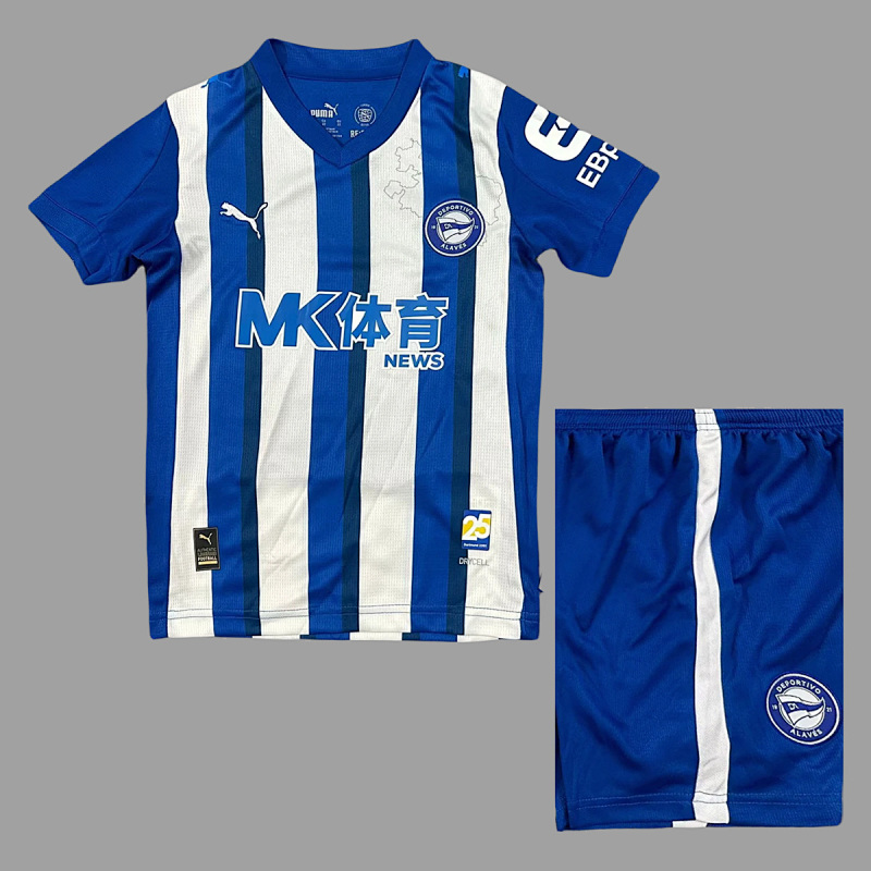 Alaves Soccer 25/26 Alaves Home Kids Size 16-28