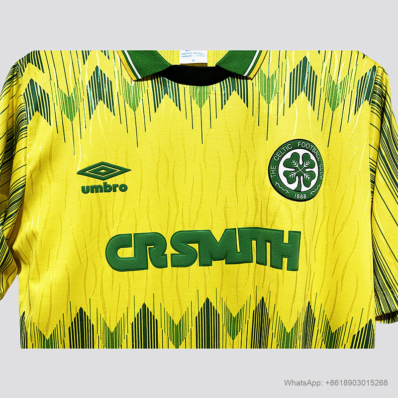 Celtic soccer 89/91 Celtic away retro size S-2XL 7