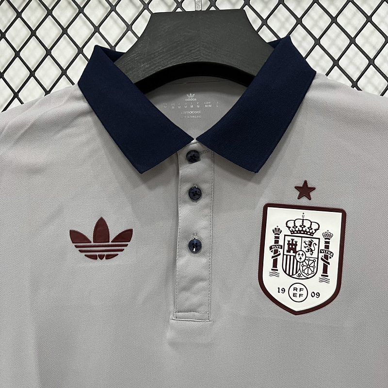 Spagna Spain Grey Navy Red Polo 4