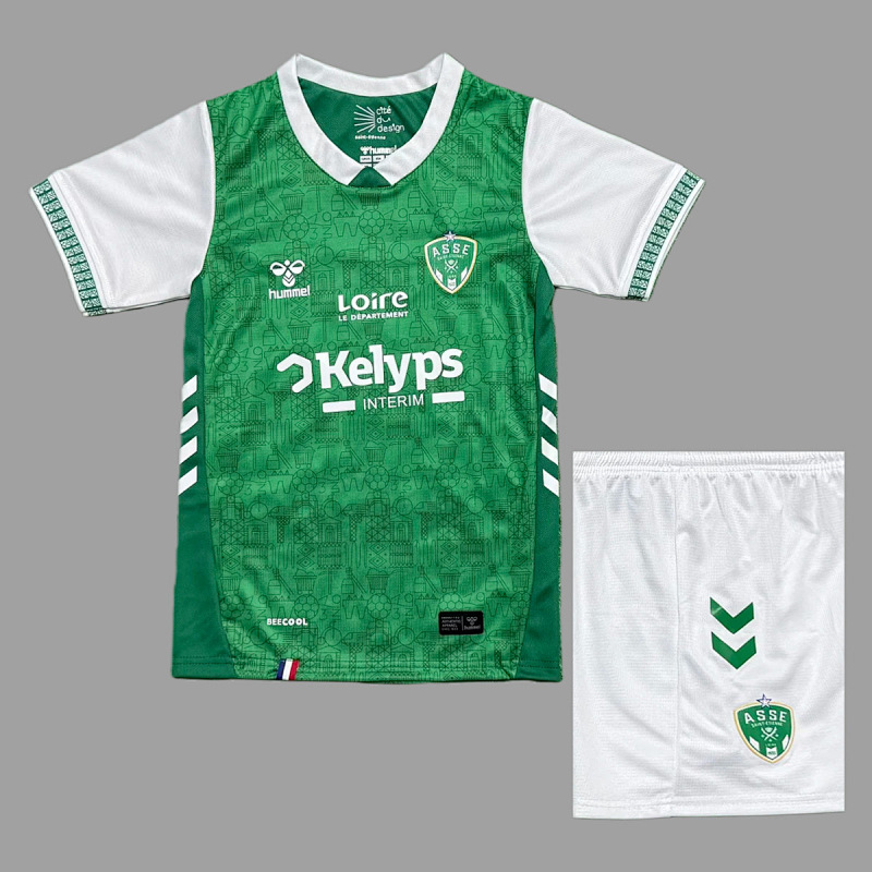 Saint-Etienne Soccer 25/26 Saint-Etienne Home Kids Size 16-28