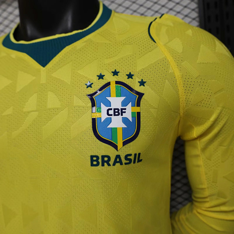 Brasile Brazil Home Player Long Sleeve 6