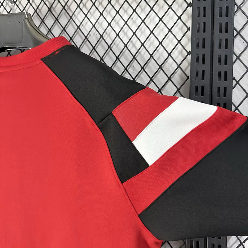 Milan 26/27 AC Milan Retro Inspired Red Black Short Sleeve Sweatshirt 2