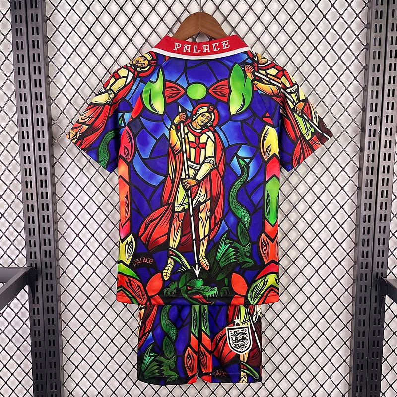 Inghilterra England x Palace Skateboards St. George Dragon Stained-glass Red Kids 2