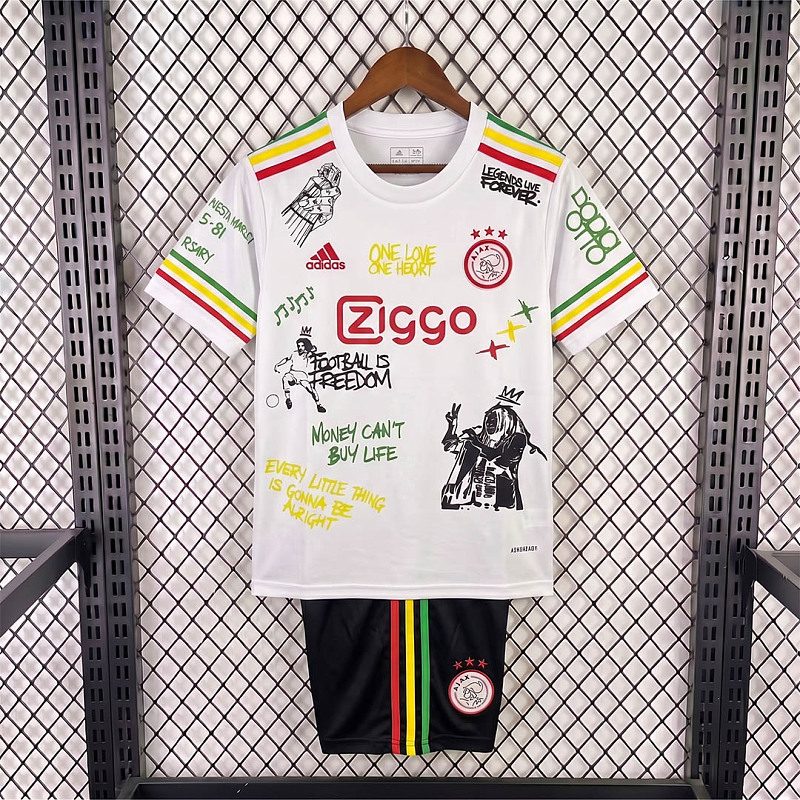 Ajax 25/26 Ajax Bob Marley White Kids Size 16-28