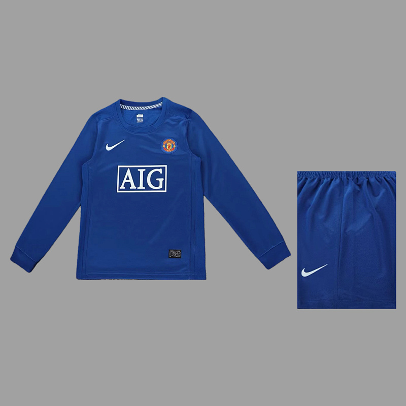 Manchester United 08/09 Manchester United Third Long Sleeve Kids Retro Size 16-28