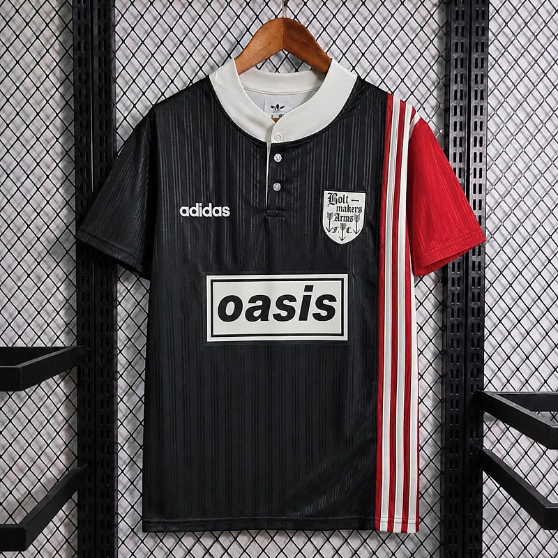Oasis Boltmakers 95/96 Oasis Boltmakers Arms Black Red Retro