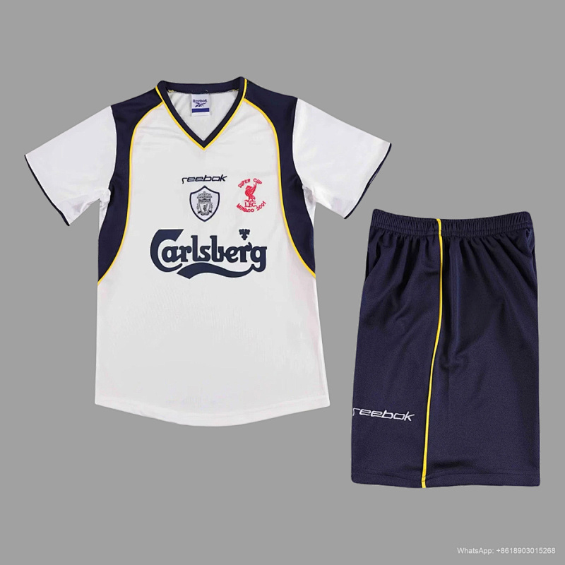 Liverpool 01/02 Liverpool away White Kids Retro Size 16-28