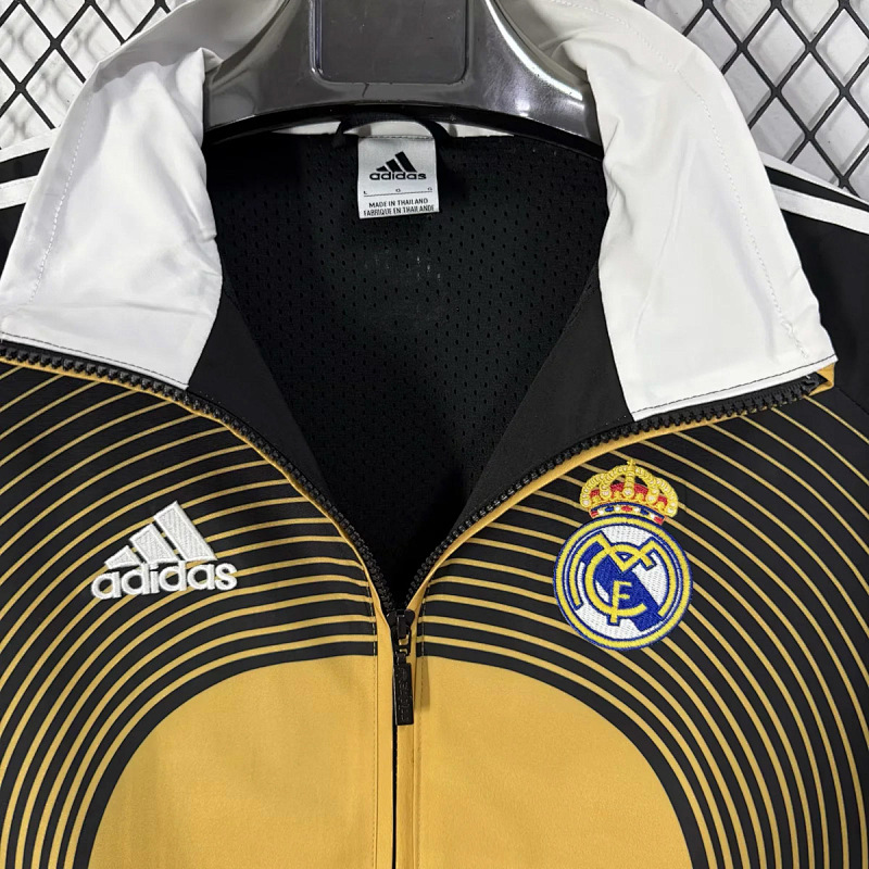 Real Madrid Real Madrid Black Yellow Tracking Jacket 2