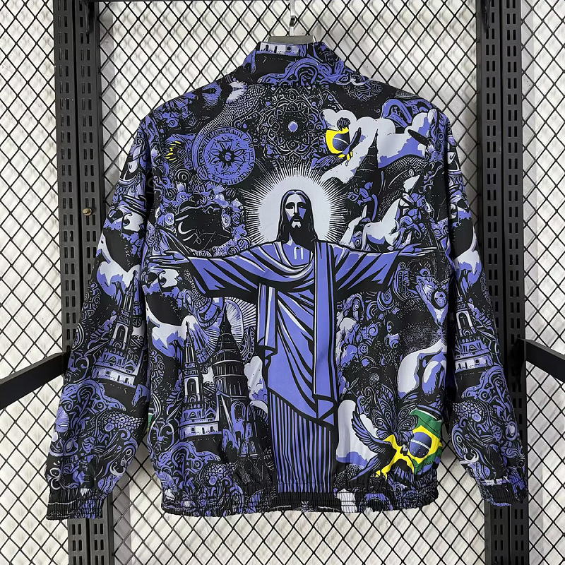 Brasile Brazil Jesus Version Reversible Jacket 4