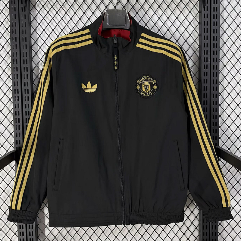 Manchester United Manchester United Cultural Story Reversible Red Black Jacket 3