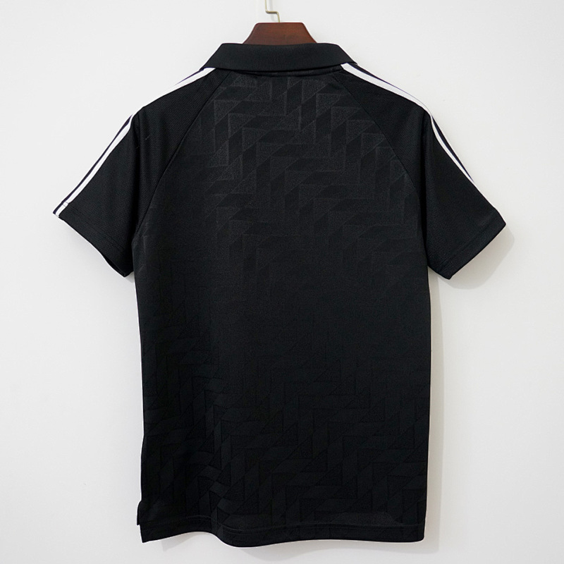 Germania 1988/1990 Germany Black Retro Polo T-Shirt 11