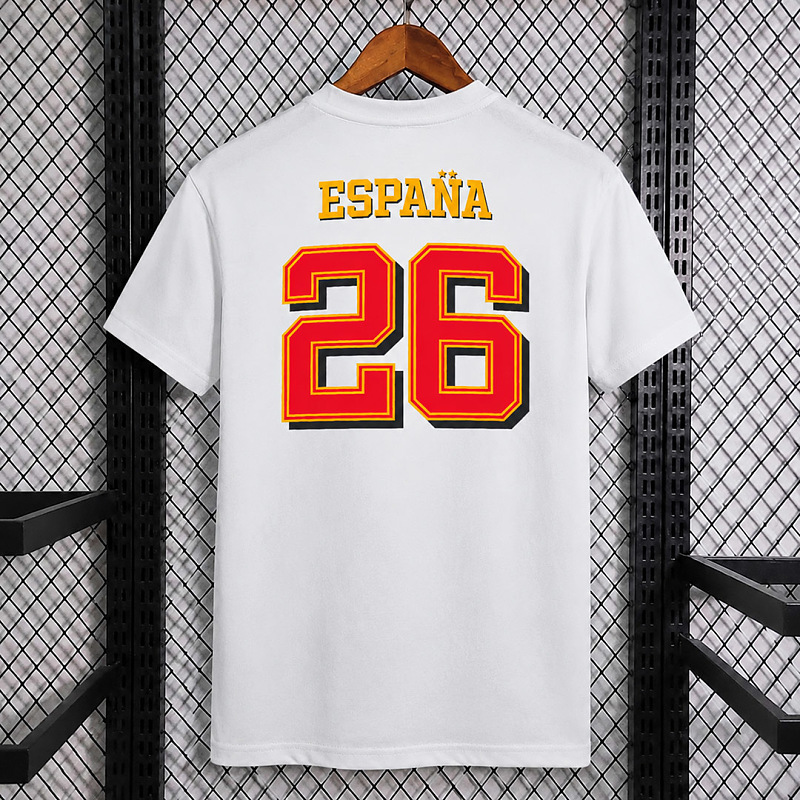 Spagna Spain Campeones Cotton White T-Shirt 2