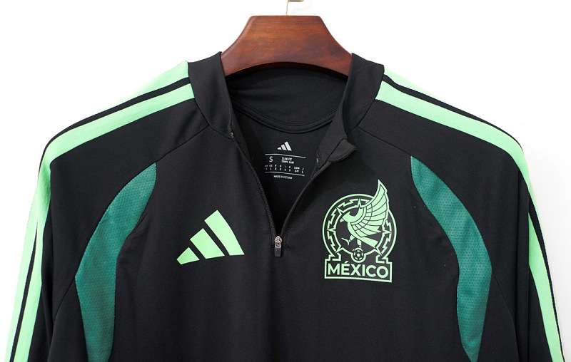 Messico Mexico Black Green Tiro Training Jersey 4