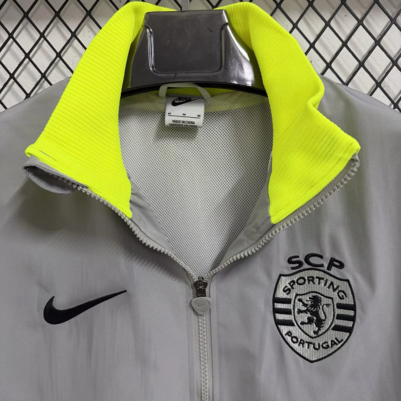 Sproting CP 25/26 Sproting CP Lisbon Gray Windbreaker 4