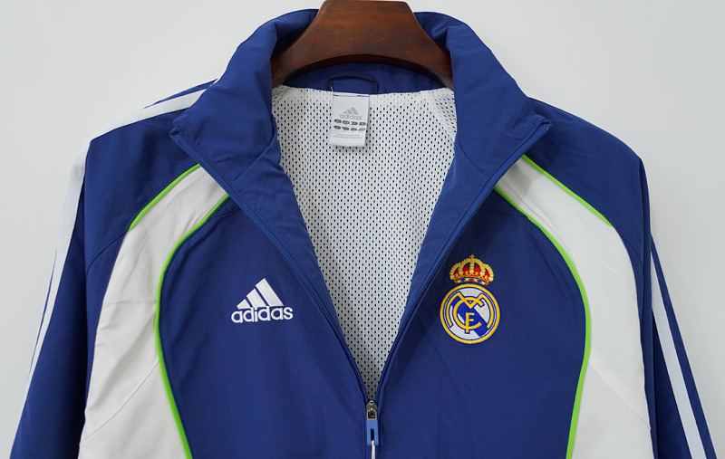 Real Madrid 10/11 Real Madrid Blue White Windbreaker 3
