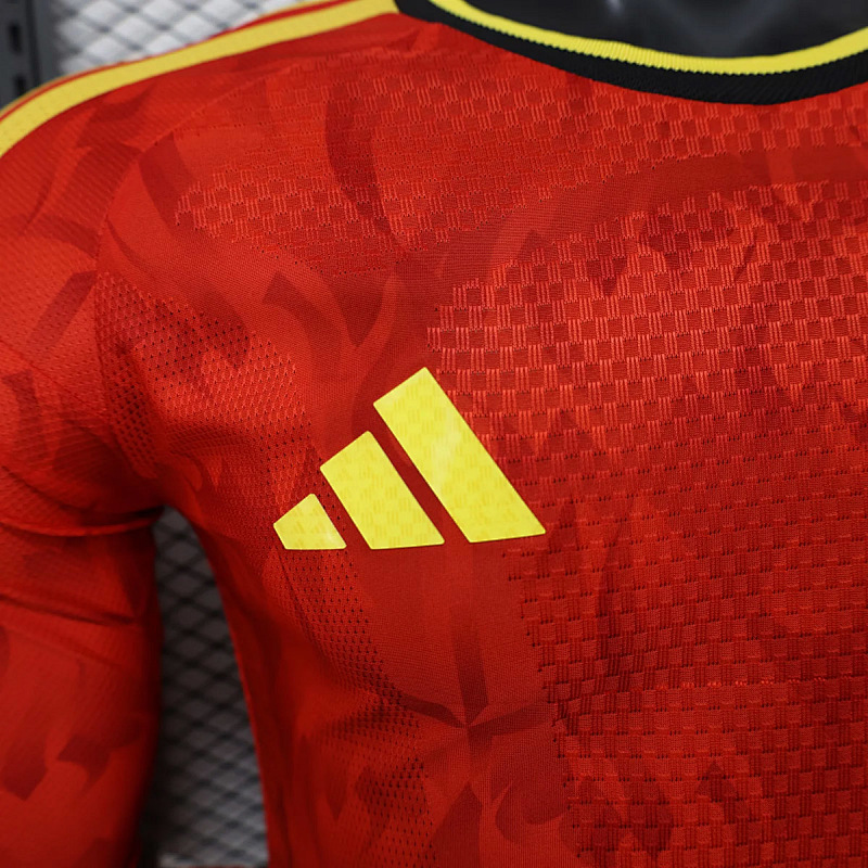 Belgio Belgium Home Long Sleeve Player 3