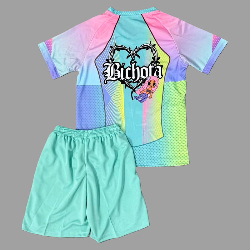 Barcelona 25/26 Barcelona Karol G Light Blue Kids Size 16-28 2
