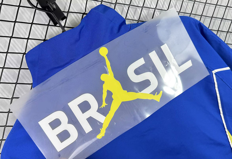 Brasile Brazil Blue Yellow Windbreaker 6