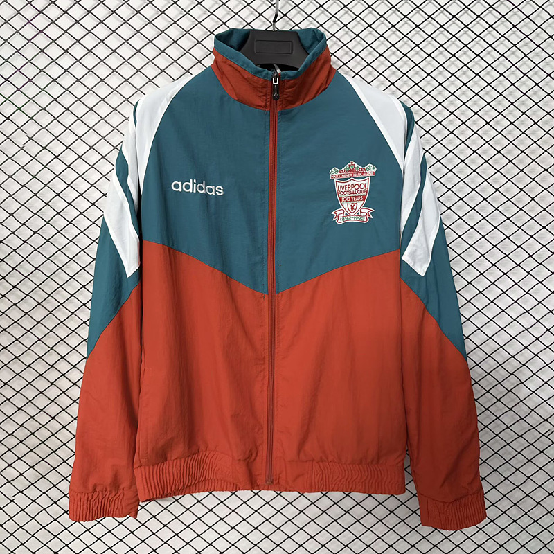 Liverpool 92/93 Liverpool Centenary Red Green Windbreaker