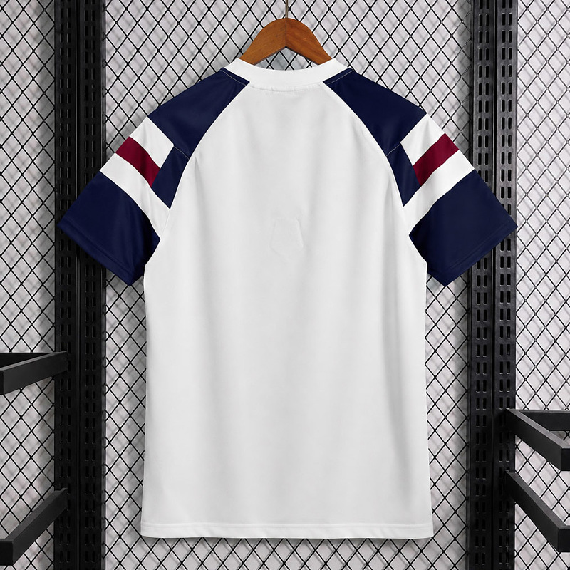Barcelona 26/27 Barcelona Retro Inspired White Blue Short Sleeve Sweatshirt 6