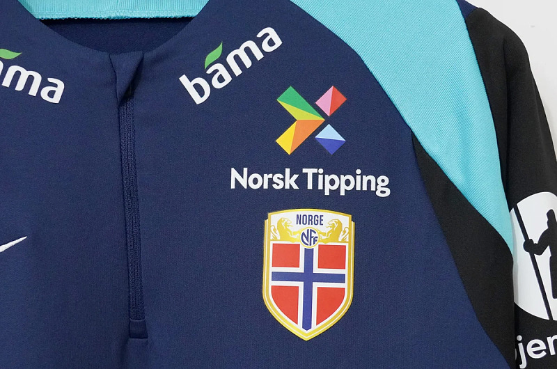 Nazionale Norway Long Sleeve Blue Training Shirt 10