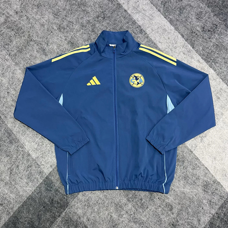 Messico 25/26 Club America Full Zipper Pre-Match Blue Jacket 2