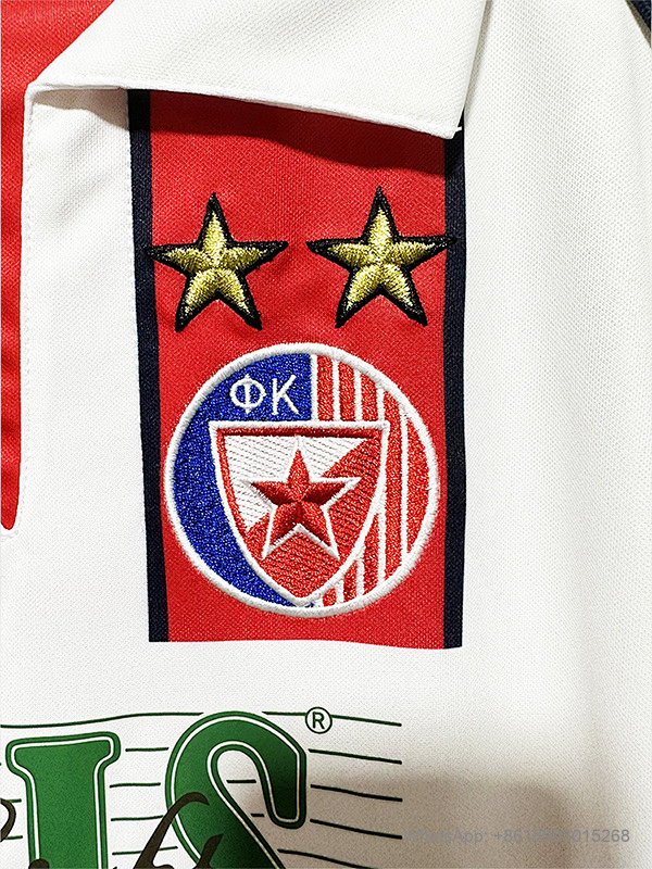 Red Star 99/01 Red Star Belgrade home long sleeve retro size S-2XL 5