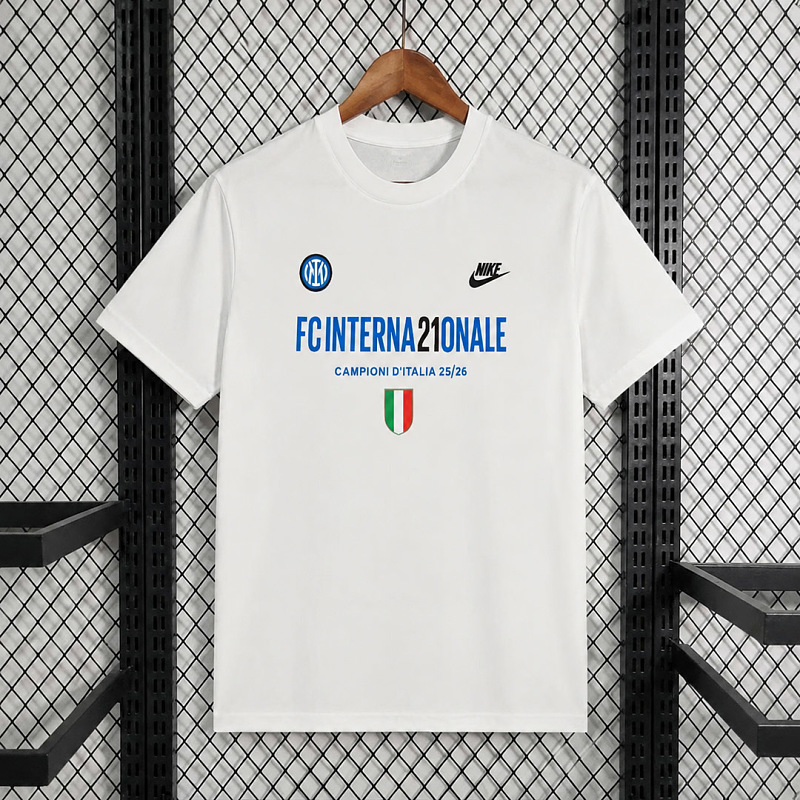 Inter 25/26 Inter Milan 21th Campioni D'Italia Celebrating White Shirt