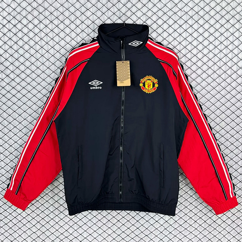 Manchester United 98/99 Manchester United Black Red Windbreaker