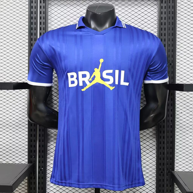 Brasile Brazil Player Blue Polo