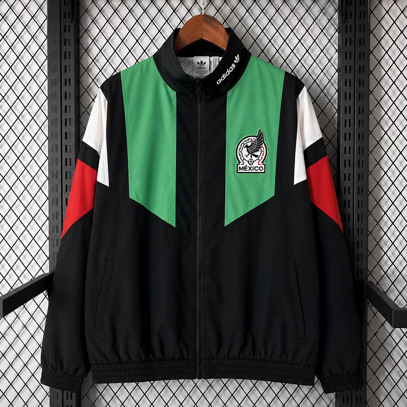 Messico Mexico EQT Black Green Retro Windbreaker