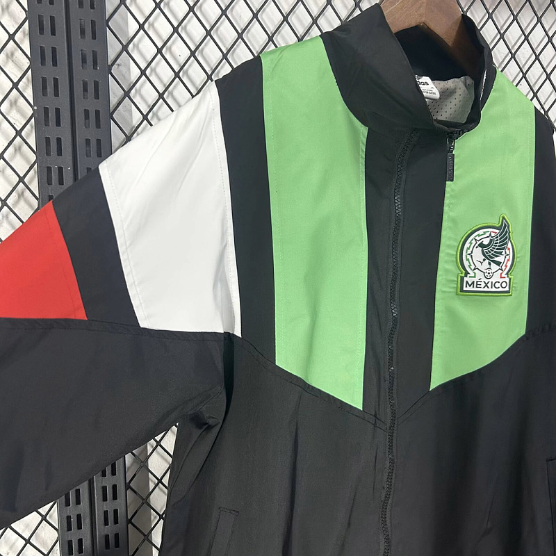 Messico Mexico EQT Black Green Retro Windbreaker 3