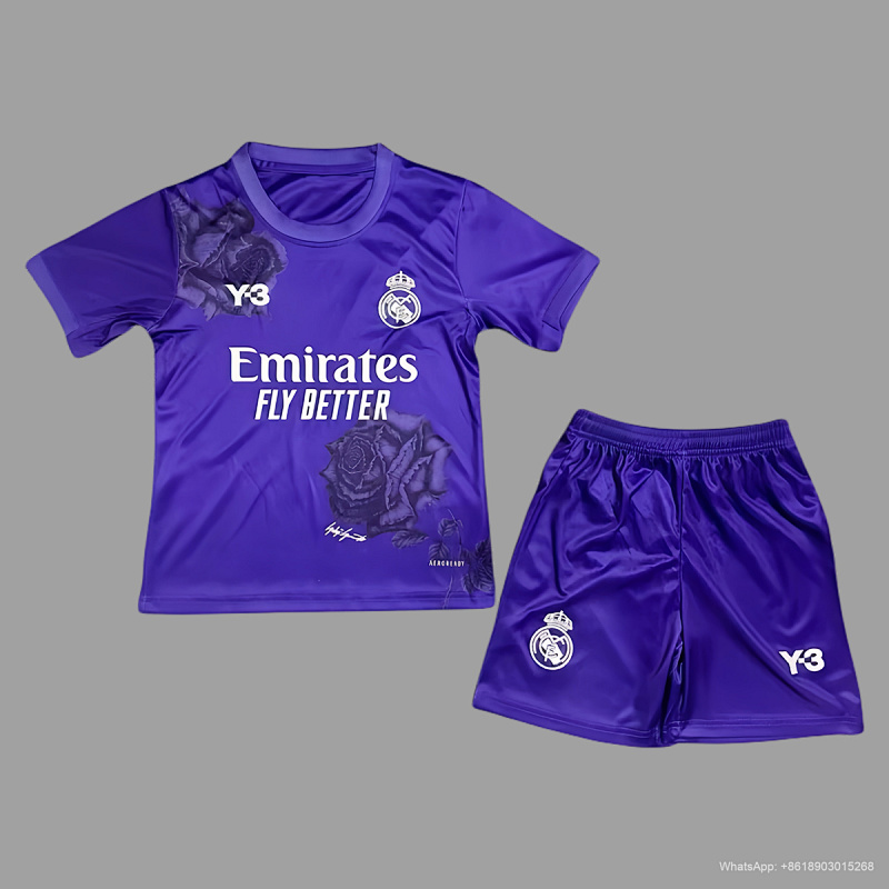 Real Madrid 23/24 Real madrid fourth Y3 purple size 16-28