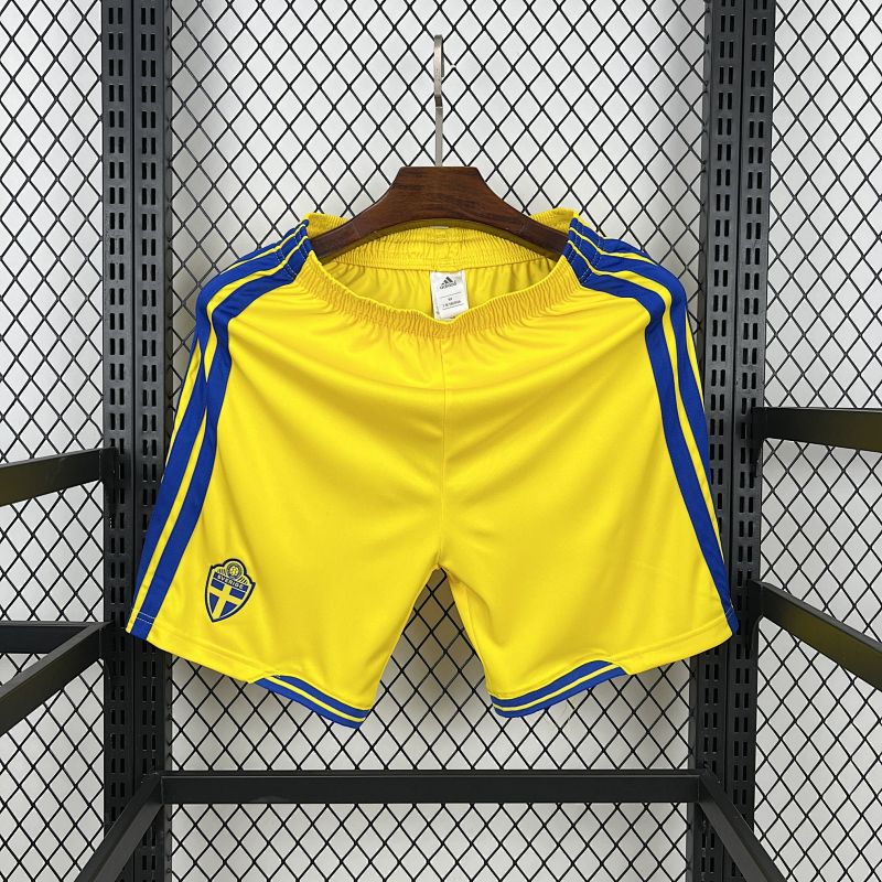 Nazionale Sweden Yellow Soccer Shorts