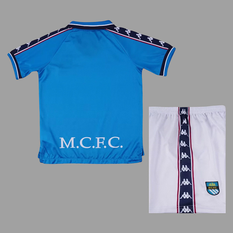 Manchester City 97/98 Manchester City Home Kids Retro Size 16-28 2