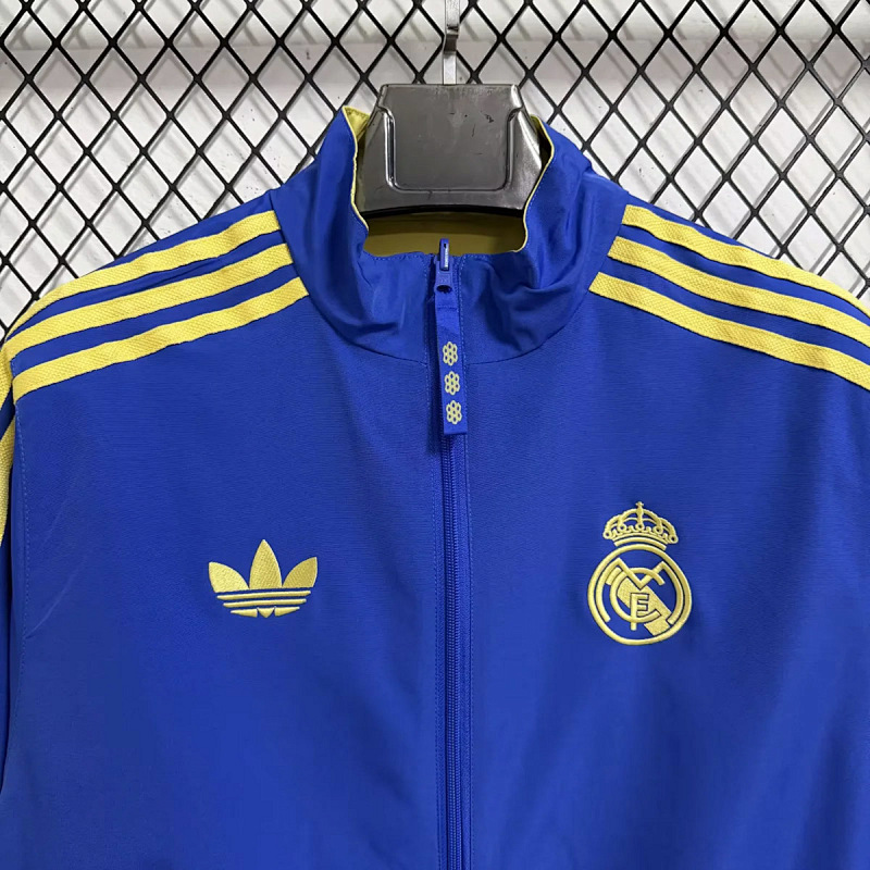 Real Madrid Real Madrid Cultural Story Reversible Yellow Blue Jacket 8