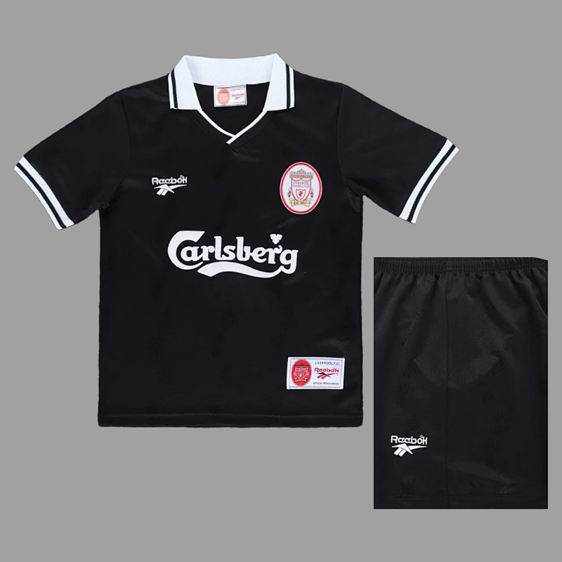 Liverpool 96/97 Liverpool Black Kids Retro Size 16-28