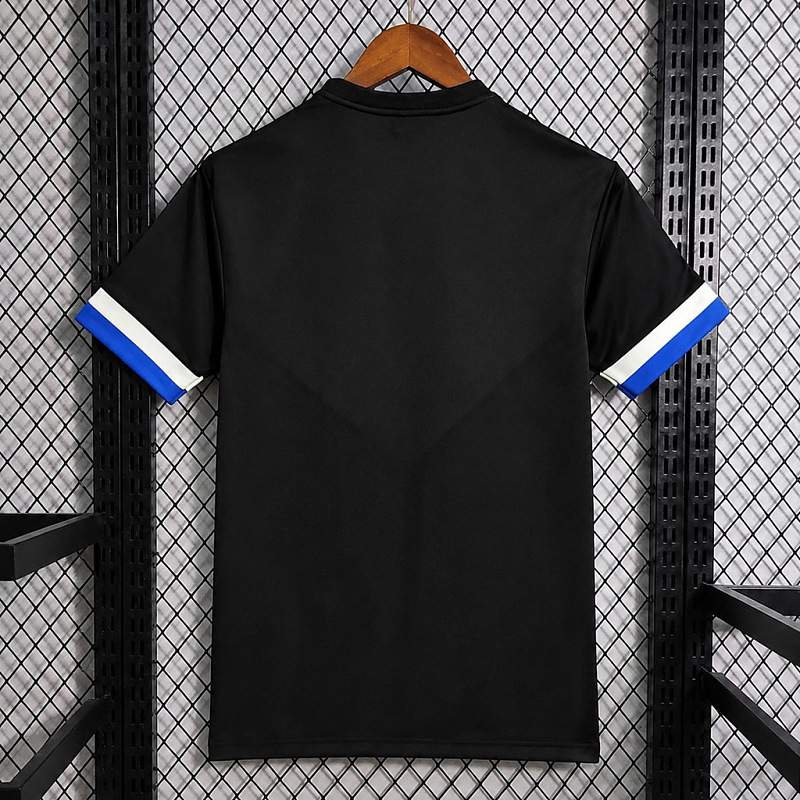 Inter 26/27 Inter Milan Retro Inspired Black Blue Short Sleeve Sweatshirt 5