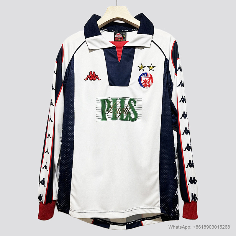 Red Star 99/01 Red Star Belgrade away long sleeve retro size S-2XL
