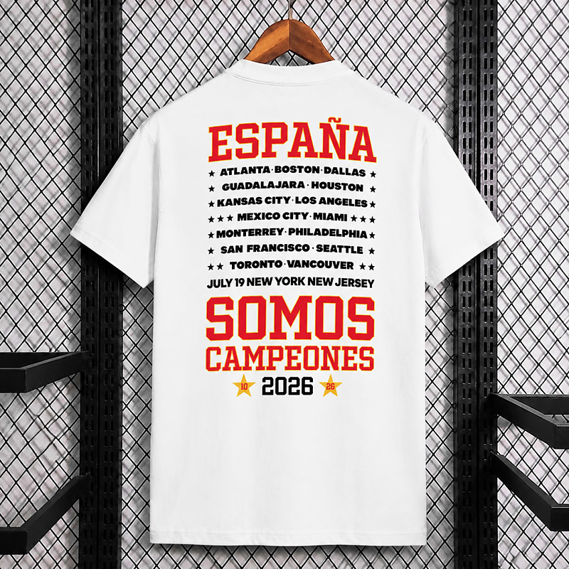 Spagna Spain Somos Campeones Cotton White T-Shirt 2