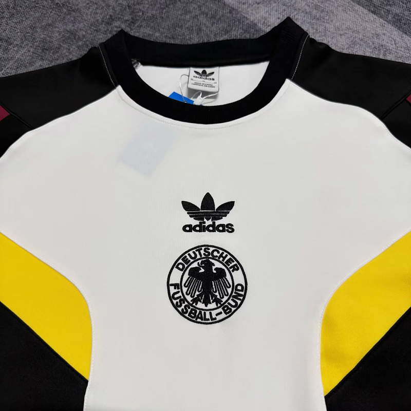 Germania Germany Trefoil Retro Inspired White Black Short Sleeve Sweatshirt 6