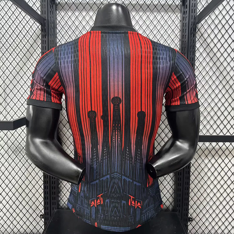Barcelona 25/26 Barcelona Special Player Black Red Blue Gradient Stripes 10
