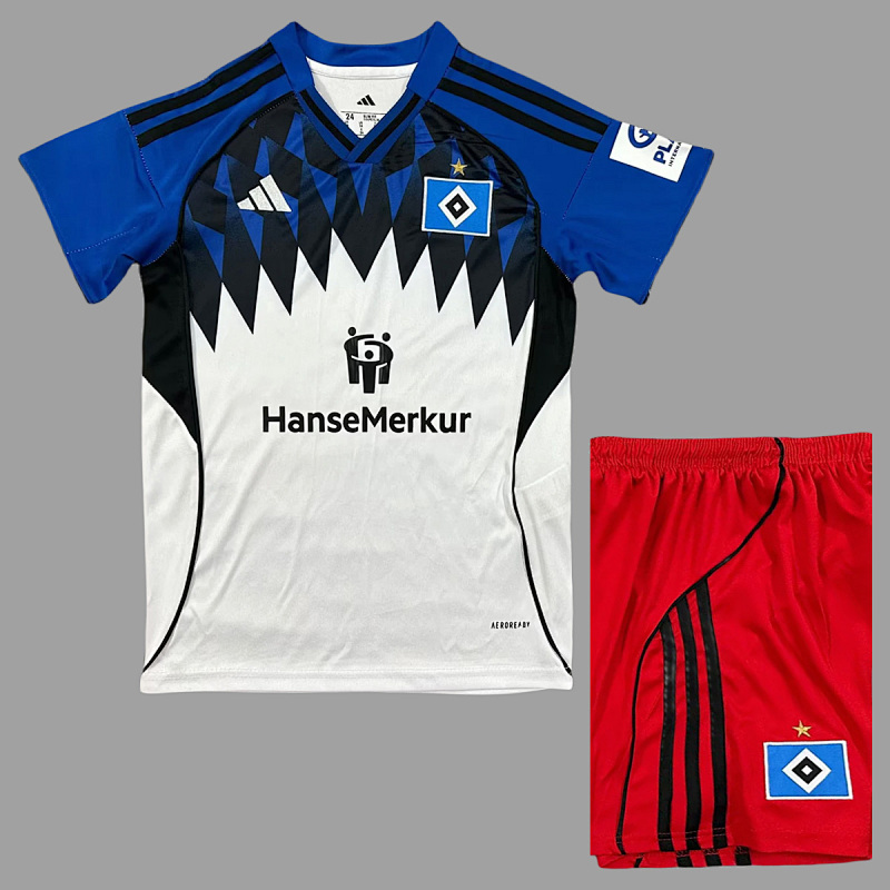 Hamburger Soccer 25/26 Hamburger Home Kids Size 16-28