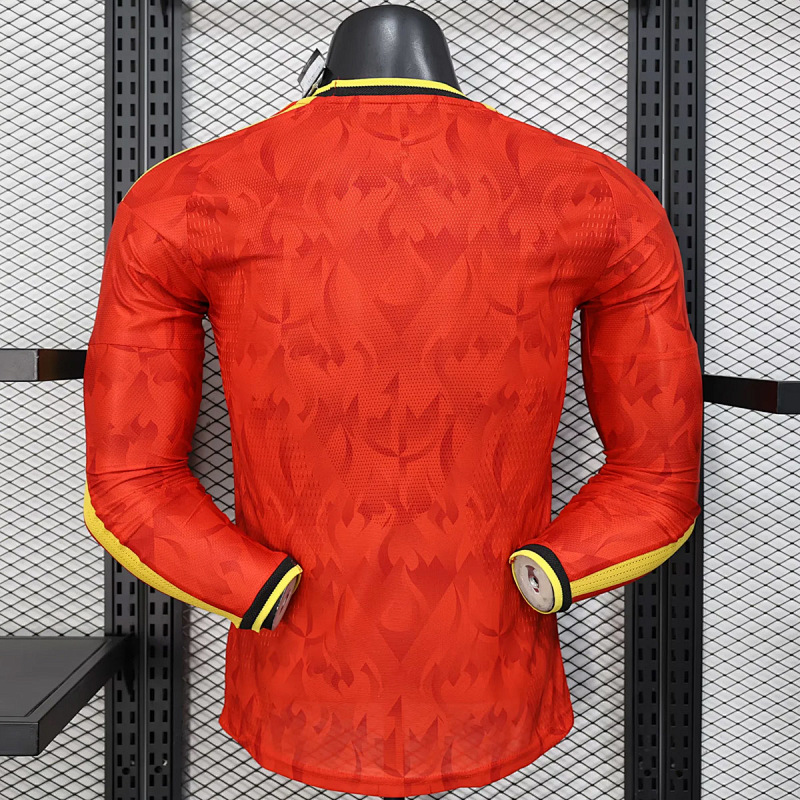 Belgio Belgium Home Long Sleeve Player 9