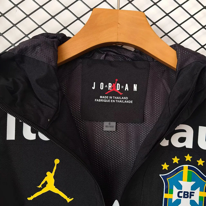 Brasile Brazil Black Windbreaker Jacket 2