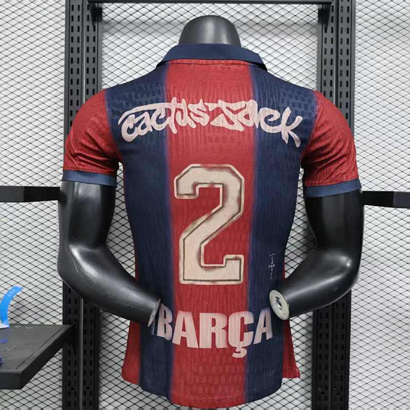 Barcelona 00/01 Barcelona Home Travis Scott Player Remark 7